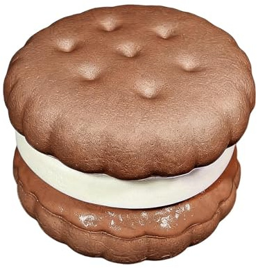 Cookie Squish Fidget, Stressabbauer, Dessert, 6,9 x 3,9 cm, Begleiter zum Quetschen mit elastischem Gefühl, realistische Nachbildung von Keksen, aus Silikon, neuartige und lustige Dekoration