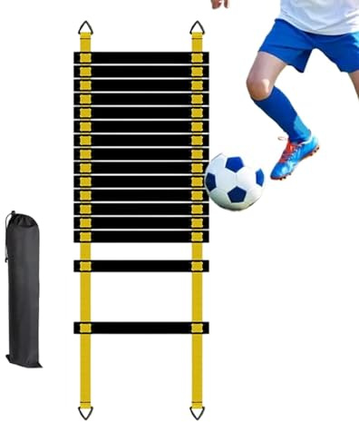 Generisk hastighetsstege | bärbar sportutrustning med bärväska – snabbstege för fotarbete, för idrottare friidrott, hockey tennis, badminton