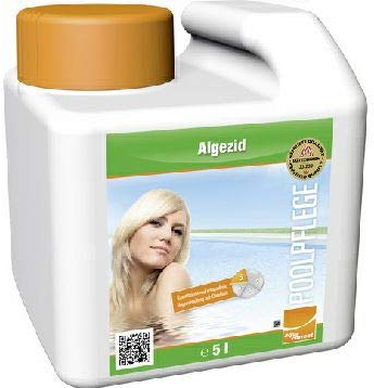 Steinbach | Poolpflege Algezid flüssig | 5l | wirksame Algenbekämpfung | kristallklares Wasser | ideal für Poolliebhaber