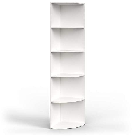 Vicco Eckregal Ecki, stehendes Bücherregal, Weiß, 40 x 180 cm