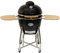 FLAME ROCK Keramikgrill Kamado Grill 22 B - Holzkohlegrill mit Bambusablage, Deckelthermometer, schwarz, 22