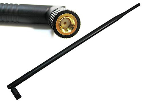 O12S 18 dBi WLAN antenn signalförstärkare router WLAN UMTS med RP-SMA-anslutning, rundni-riktad antenn 2,4 GHz för WLAN WiFi Wireless LAN-antenn – för WLAN-Stick åtkomstpunkter routrar