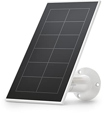 Arlo Panneau Solaire, Câble 2.4m, Blanc, Étanche, Compatible Avec Pro 3, Pro 4 (+XL), Pro 5, Floodlight, Ultra 2 (+XL), Go 2, Pour Garder Vos Caméras Chargées 24h/7j - Accessoire Certifie, VMA5600