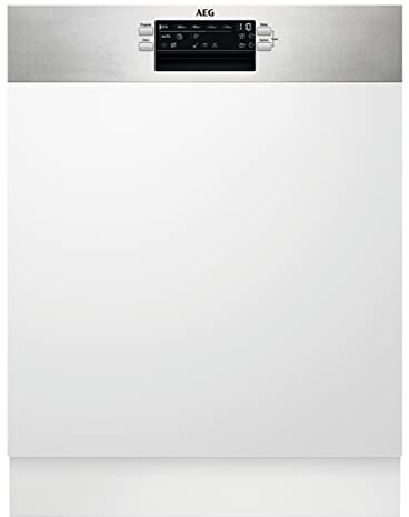 AEG FEE53628ZM Integrierter-Geschirrspüler / 60cm / AirDry - perfekte Trocknungsergebnisse / D / energiesparend / Besteckkorb / Display / Startzeitvorwahl / Wasserstopp