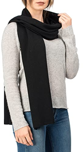 Dalle Piane Cashmere - Schal aus Kaschmir-Gemisch - Made in Italy - Damen, Farbe: Schwarz, Einheitsgröße