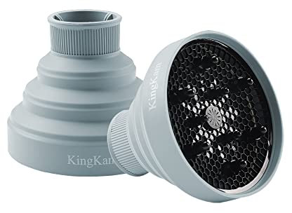 Hair Dryer Diffuser Collapsible Hair Dryer Diffuser -Fit Most Hair Dryers (Gray)