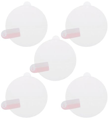 sourcing map 5pcs Watch Glass Screen Protectors 46mm HD High Definition Anti-Scratch Waterproof TPU Universal Round Smartwatch Screen Protective Film Protector (for Flat Screen)