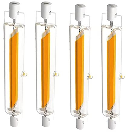 10W R7S 78mm LED Bulb Dimmable Cool White 6000K, 1000LM, COB Double Ended Reflector Linear Lamp Replacement J78 100W LED Halogen Bulb for Ceiling Floodlight Lamp Wall Lamp 4PCS