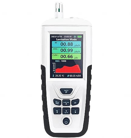 VIDECOR Contatore Geiger, Rilevatore di Radiazioni Nucleari Elettromagnetiche Portatili, Dosimetro per Misuratore di Radiazioni LCD per Ispezione Esterna di Uffici Domestici,