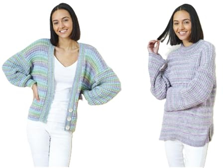 King Cole Ladies DK Knitting Pattern Statement Sleeve Cardigan & Sweater (6010)