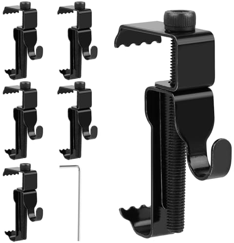 PEUTIER 6 Stück Edelstahl Ziegel Aufhänger, Robuste Verstellbare Ziegelhaken, Ohne Bohren, Löcher, Nägel, Schrauben, Für 4,5-7,5 cm Ziegel, Bis zu 13,61 kg Gewichtskapazität, Innen- und Außenbereich