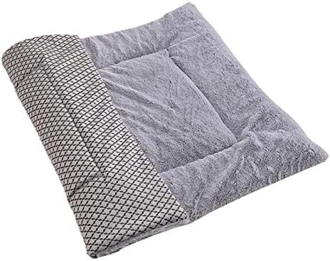Generic Hundebettmatte waschbar, Hundematratze warm, doppelseitig erhältlich, Outdoor-Hundematte, Katzen-Beruhigungsdecke, Haustierkissen für Hunde und Katzen, grau, 90 x 70 cm