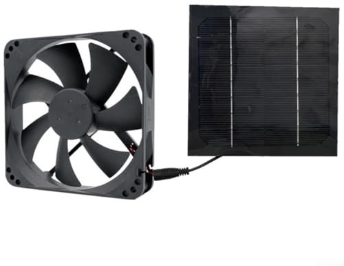 20W Solar Powered Exhaust Fan, Waterproof Solar Panel Power Mini Ventilator for Home Attic, Greenhouse, Pet Dog Chicken House Cooling