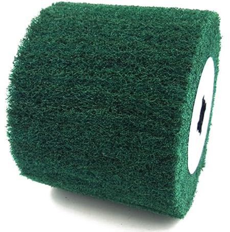 120 x 100 mm - Rouleau de ponçage en nylon pour meuleuse d'angle - Pour surface métallique en acier inoxydable (vert, pas de sable)