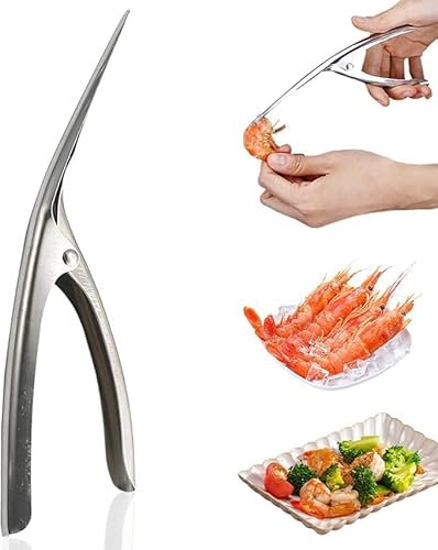 Shrimp Deveining Tool, 2025 New Shrimp Peeler Seafood Tools, Stainless Steel Shrimp Deveiner Tool, Shrimp Peeler and Deveiner Tool, Outdoor Edge Knives for Crayfish, Mantis Shrimp, Doa Shrimp (1pc)