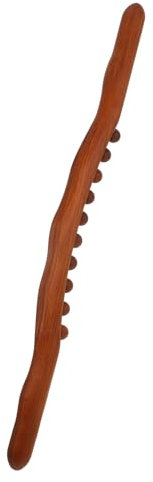 HAPINARY Wood Therapy Massage Tools with 10 Beads Design Wooden Massage Roller Stick for Legs and Stomach, Portable Skin-Friendly Massager Suitable for Muscle Relief and Relaxation