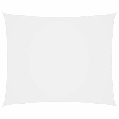 Xichuzi Sonnensegel, Sichtschutz Balkon, Balkon Sonnenschutz, Sonnenschutzsegel,Regenschutz Balkon, Seitenmarkise, Sichtschutz Terrasse, Oxford-Gewebe Rechteckig 5x7 m Weiß