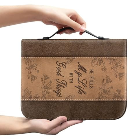 Hixingo Buchhülle Schutzhülle für Bücher aus Stoff, Buchhülle mit Reißverschluss Buchschutz Buchhüllen für Taschenbücher Buchhülle für Buchliebhaber für Lehrer, Freunde (Braun geblümt,L)
