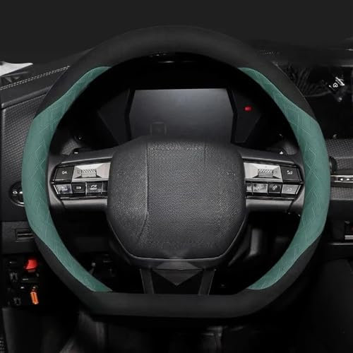 Couvre Volant décoratif Housse de Volant en Peau de Chamois antidérapante pour Voiture DS DS3 DS4 DS5 DS6 DS7, Accessoires d'intérieur de Voiture Confortables Protection Volant Voiture