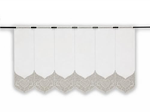 Scheibengardine Hirsch Herz Landhaus Bistrogardine BxH 80x45cm