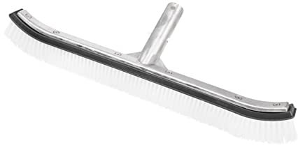 POPETPOP Pool Brush 18 Aluminum Handle Grey Tough Bristles for Cleaning Pool Bottom and Walls