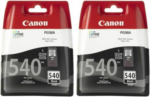 Canon Tinte - PG-540 Original Drucker Tintenpatrone Schwarz - Druckt bis zu 180 A4-Seiten (1 x druckerpatrone) (Packung mit 2)