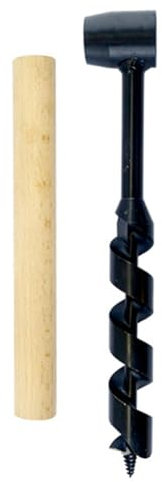 Fuhjythy 25mm Manuelles Survival-Bohrer-Bit für Holzarbeiten Lochsäge-Bit mit Holzgriff Handbohrer Hand-Holzbohrer-Bit
