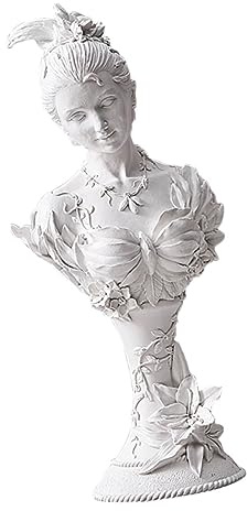 JECOMPRIS Female Statue Resin Flower Vase Woman Figurine Ornament | White Decorative Piece, Stable for Home or Garden Display, Easy to Carry and Not Easy to Deform