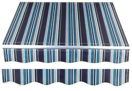 ZYXQQJ Telo di Ricambio per Tenda Parasole Retrattile 200/250/280/300/350/400/500cm Sostituzione del Tessuto per Tenda da Sole(Blue 2,9x8ft/280x250cm)