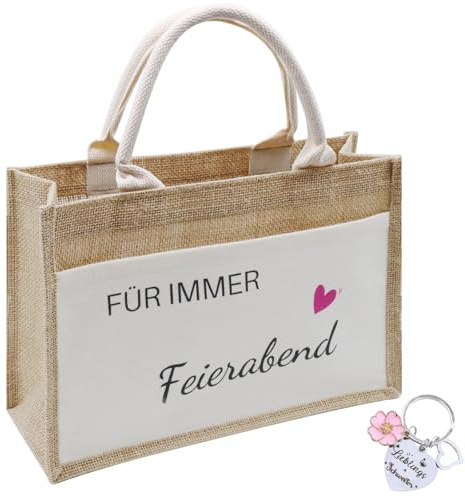 Chuanhylis Bolsa Portátil de Yute Natural, 32x22x10cm Bolsa de Yute Natural, Reutilizable Tote Bag Personalizada con Asas para Regalos, Bricolaje, Compras, Mar, Playa, Salidas