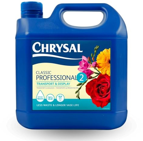 Chrysal Professional #2 Transport and Display Solution, 1 Gallon Jug, Flower Hydration and Nourishment Solution, 9.1 lbs, 100:1 Dilution Ratio