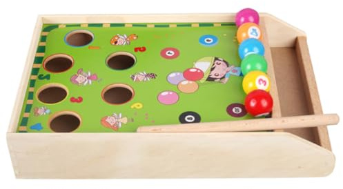 Mini Pool Table Playset Wooden Tabletop Billiards Game Set