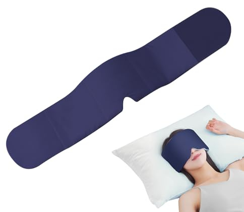 Antifaz para Dormir con Peso Venda Transpirable que Bloquea la Luz | Cubierta Ocular de Doble Cara con Perlas y Relleno de Algodón para Viajar, Relajarse, en Casa y Avión