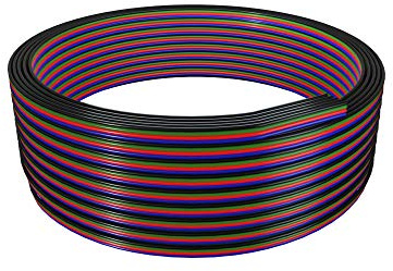 BTF-LIGHTING 18AWG LED Strip Light Ribbon Wire RGB Extension Cable 4 Pin 32.8ft/10m Connection 4 Core Cord Line for Color Changing Flexible 5050 3528 LED Tape