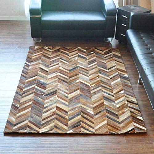 Vip-leather NEU KUHFELL Patchwork Teppich Art 46500 (240 cm x 300 cm)