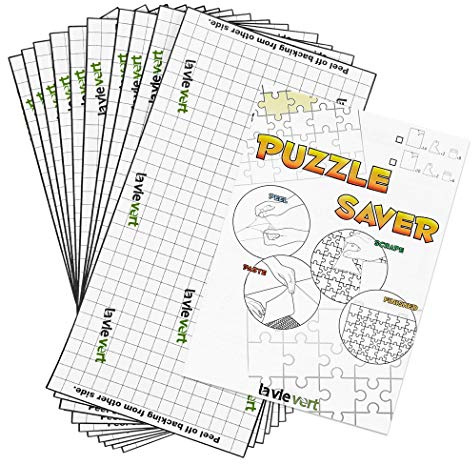 Lavievert Puzzle Saver Peel & Stick Adhesive Paper Jigsaw Glue Best Way to Preserve Your Finished Puzzle - 10 Sheets