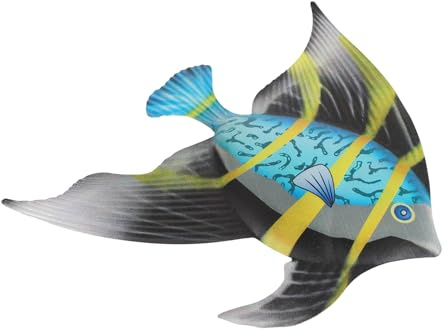 HEMOTON Fisch Wanddekoration Metall 25X28.5 Cm 3D Ozean Wandkunst Bunte Skulptur Für Wohnzimmer Schlafzimmer Garten Deko Geschenk