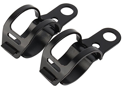 Upgrade Motorradgabel-Anzeigehalterungen 1 Paar Motorrad-modifizierte Blinker-Halterung Metall-Blinkerleuchten-Anzeigegabelklemmen-Kit Schwarz HNH