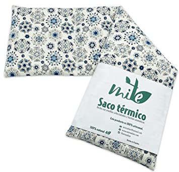 Saco térmico de semillas y lavanda con funda (50cm x 16cm) (Mandalita)