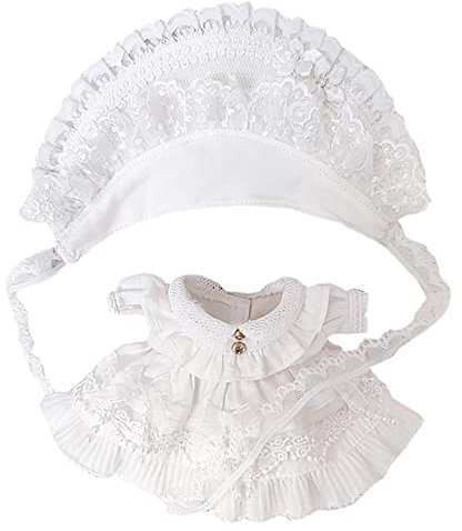 niannyyhouse 15 cm große Plüschpuppenkleidung Palast Reinweiß Prinzessinnenkleid 15,2 cm Puppenzubehör