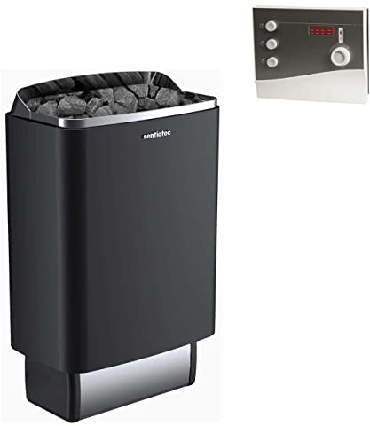 Sentiotec 190 E 9 kW finnischer Saunaofen Set inklusive Saunasteuerung K2-Next