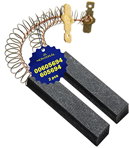 2 Piezas Escobillas Carbon para Motor Lavadora 5 х 12,5 х 43 mm Adecuado para Bosch 00605694 605694 Garantía de 10 Años - Monteral