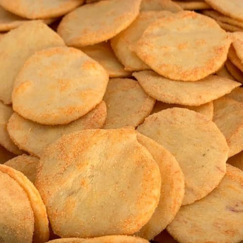 NULTHY Galletas de Maíz Sabor Queso, 500g | Textura Crujiente, Snack Salado para Dipear y Picar
