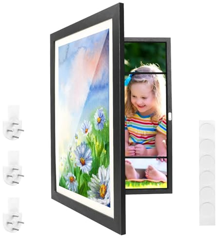 Kinderzeichnungen A3 Set, 34x46cm Frontöffnung Bilderrahmen, Aufklappbar, Kunstfoto Rahmen für Schule, Kunstprojekte, Büro, Zuhause (A3-1)