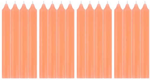 16 Stück Stabkerzen Neon orange, Leuchterkerzen, Kronkerzen Länge 17cm, Durchmesser 2 cm