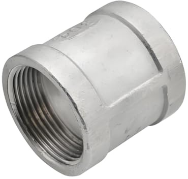 LOZOME 3/4 Female Threaded Coupling Union Adapter Pipe Connector Cast NPT Pipe Fitting Stainless Steel 304（Pack of 1）