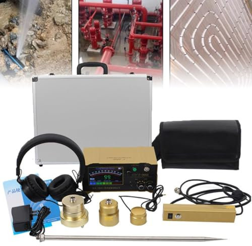Detector de Fugas de Agua subterránea Profesional - Sensor geófono de Fugas de Agua, Sensor de Fugas de Agua preciso y confiable para tuberías - Profundidad de detección de 3 Metros