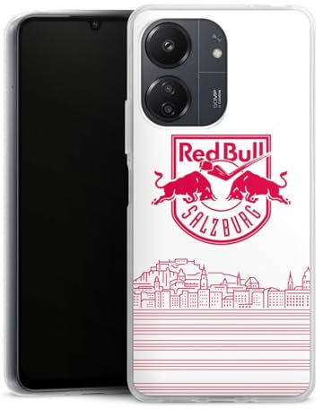 DeinDesign Silikon Hülle kompatibel mit Xiaomi Poco C65 Case transparent Handyhülle Eishockey Skyline EC Red Bull Salzburg