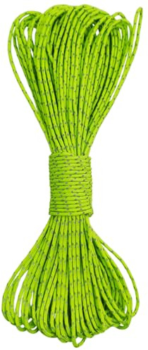 Dyneema Reflektierendes Seil, 2 mm, 400 kg Bruchbelastung, geeignet für Zelte, Drachen-Surfen und andere 19,8 m (grün, 2 mm)