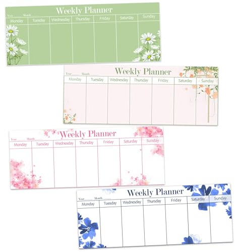 120 Sheets Weekly Planner Notepad Weekly Calendar Pad 3.8x10 Inch-To Do List Notepad Desk Schedule Planner for Student Habit Tracker Reminder Office School